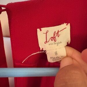 LOFT Vibrant Red Dress